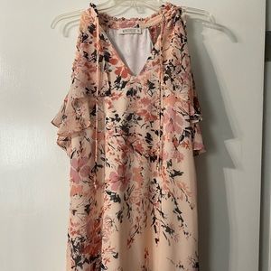 Pink, black & white dress. Worn once. Size Small.